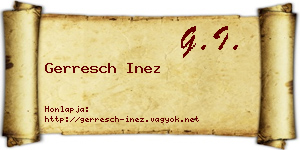 Gerresch Inez névjegykártya